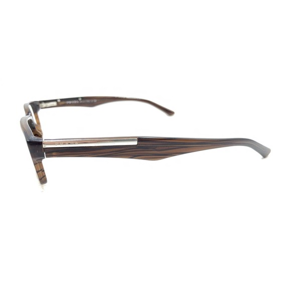 Prada VPR 01M ZXD-1O1 Striped Brown Eyeglasses Frames 54-15 140 Italy Designer - Picture 7 of 12